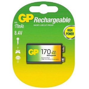 PILA GP 9V RECARGABLE 170 mAh